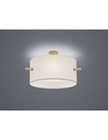 Plafoniera Paralume Rotondo Tessuto Bianco Camden Trio Lighting
