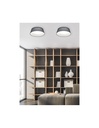 Plafoniera Paralume Tessuto Grigio Ponts Led Ø34 cm Trio Lighting