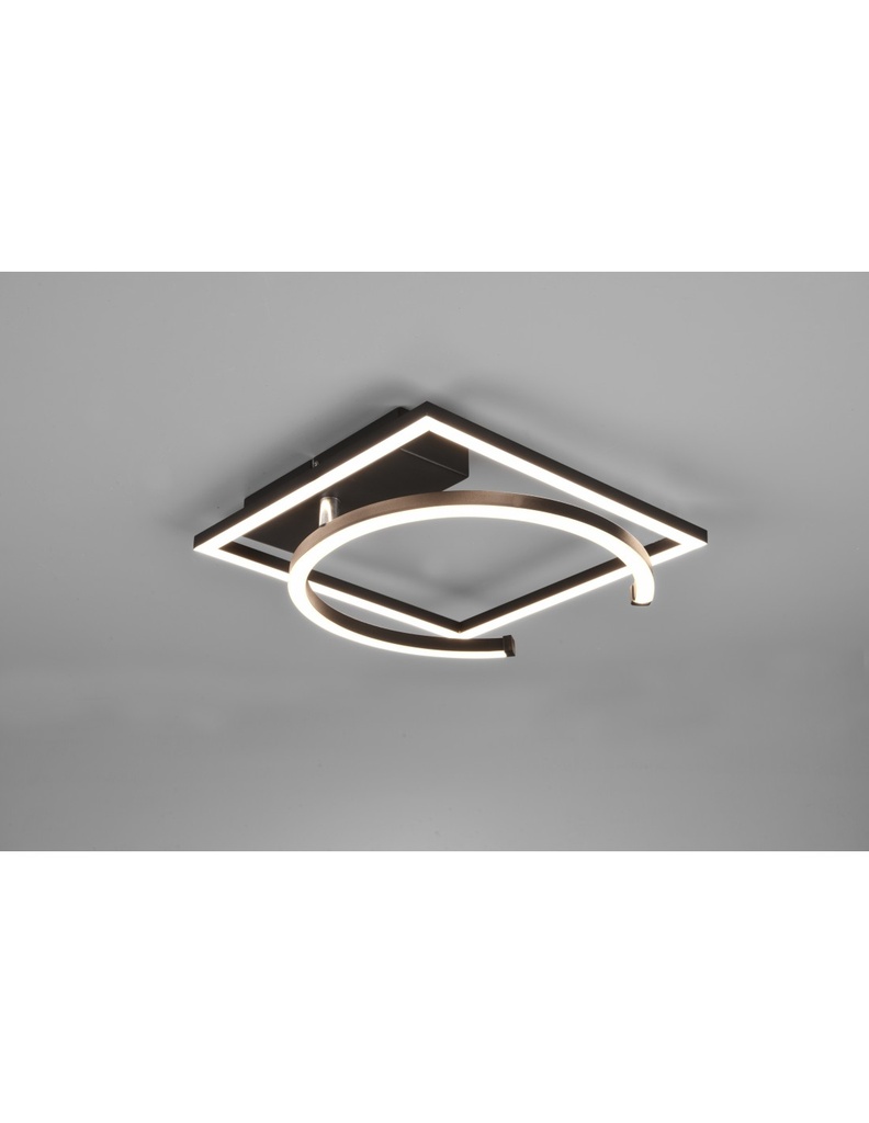 Plafoniera Pivot Led 23,5w Nero L42 cm Dimmerabile Trio Lighting