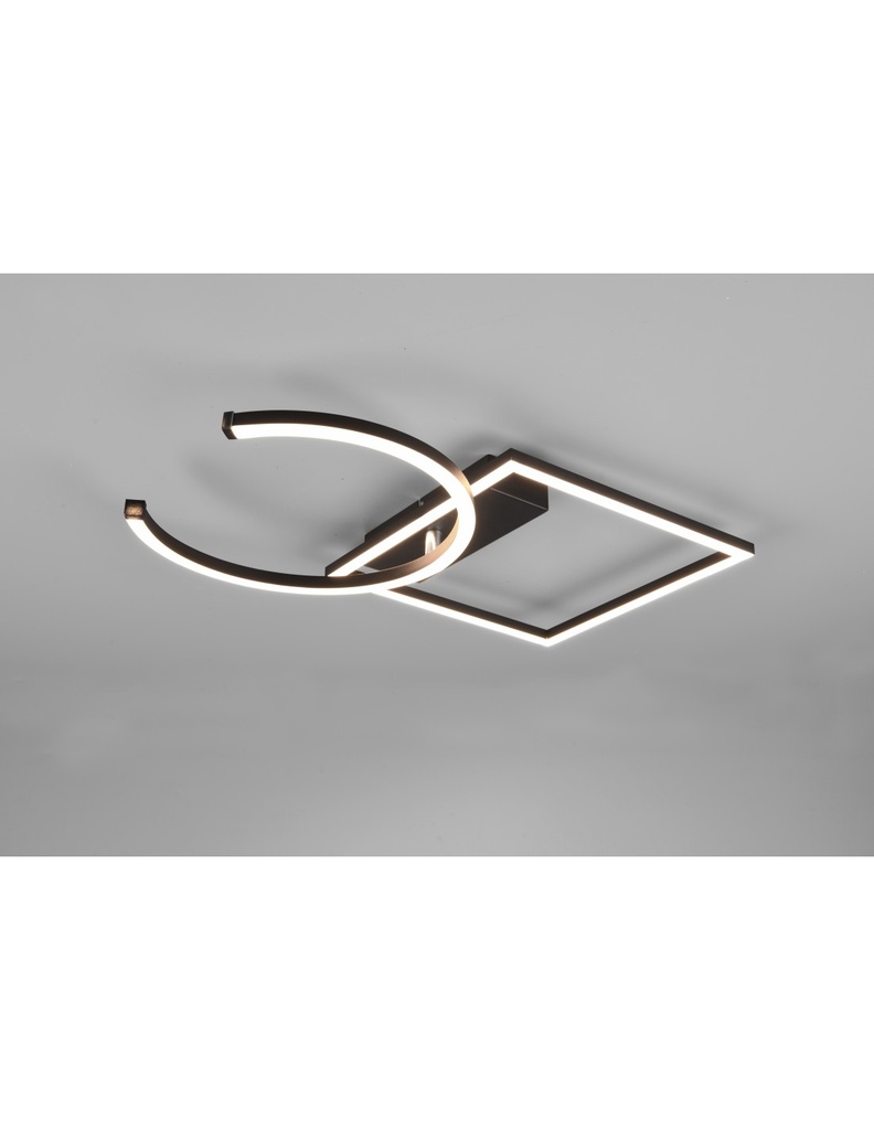 Plafoniera Pivot Nero Led Dimmer 4000k Orientabile Trio Lighting