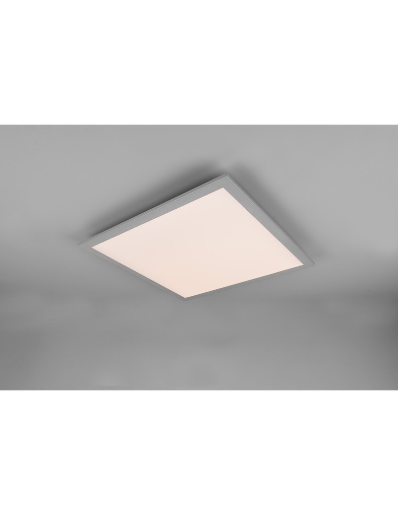 Plafoniera Quadrata Gamma Alluminio Led Multifunzione 45x45 cm  Trio Lighting