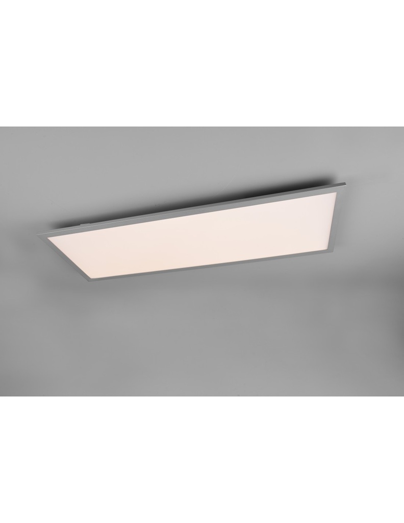 Plafoniera Rettangolare Led Funzione Luce Notturna Gamma Alluminio Trio Lighting