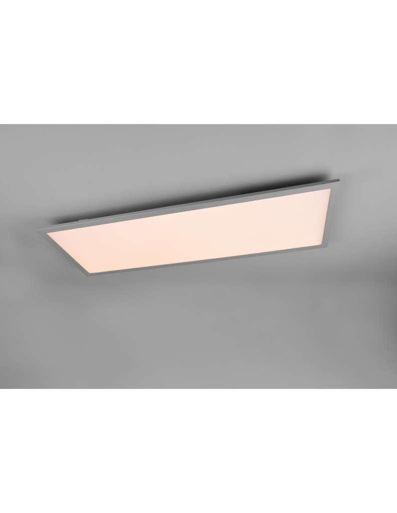 Plafoniera Rettangolare Led Funzione Luce Notturna Gamma Alluminio Trio Lighting