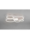 Plafoniera Rondo 5 Cerchi Led Dimmerabile Bianco L59 cm Trio Lighting