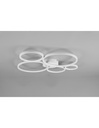 Plafoniera Rondo 5 Cerchi Led Dimmerabile Bianco L59 cm Trio Lighting