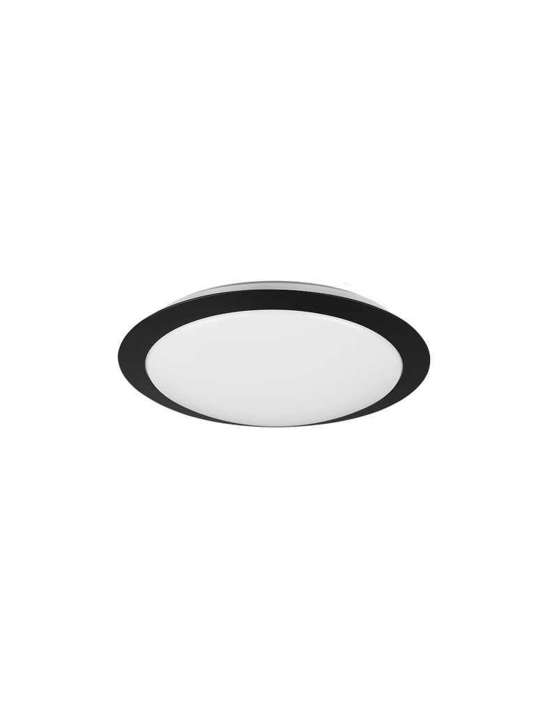 Plafoniera Rotonda Bagno Umberto Led 12w IP44 Nero Trio Lighting