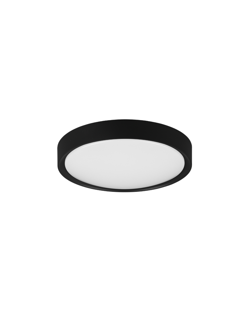 Plafoniera Rotonda Clarimo Led Dimmerabile Nero IP44 Ø33 cm Trio Lighting