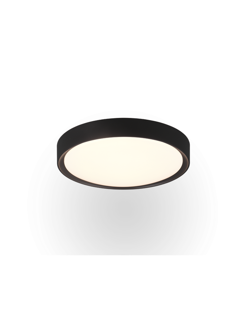 Plafoniera Rotonda Clarimo Led Dimmerabile Nero IP44 Ø33 cm Trio Lighting