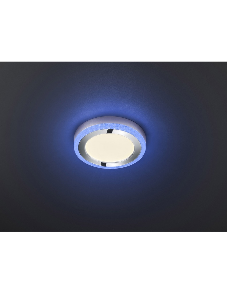 Plafoniera Rotonda Slide Doppio Led Rgbw Dimmerabile Bianco Ø25 cm Trio Lighting