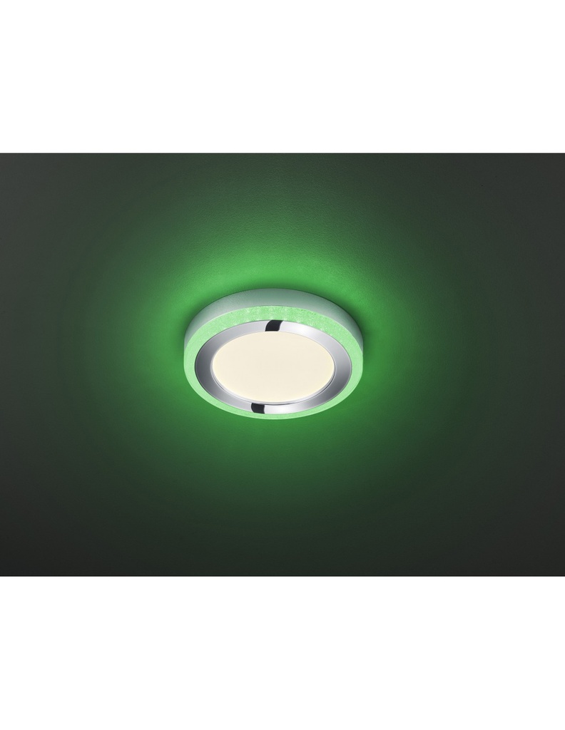 Plafoniera Rotonda Slide Doppio Led Rgbw Dimmerabile Bianco Ø25 cm Trio Lighting