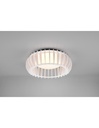 Plafoniera Rotonda Soffitto Legno Bianco Led 16,5w Dimmer Monte Trio Lighting