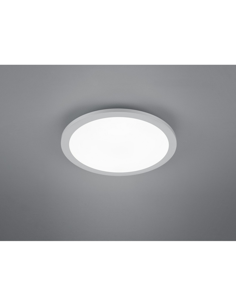 Plafoniera Rotonda Tiberius Led Ø30 cm Alluminio Trio Lighting
