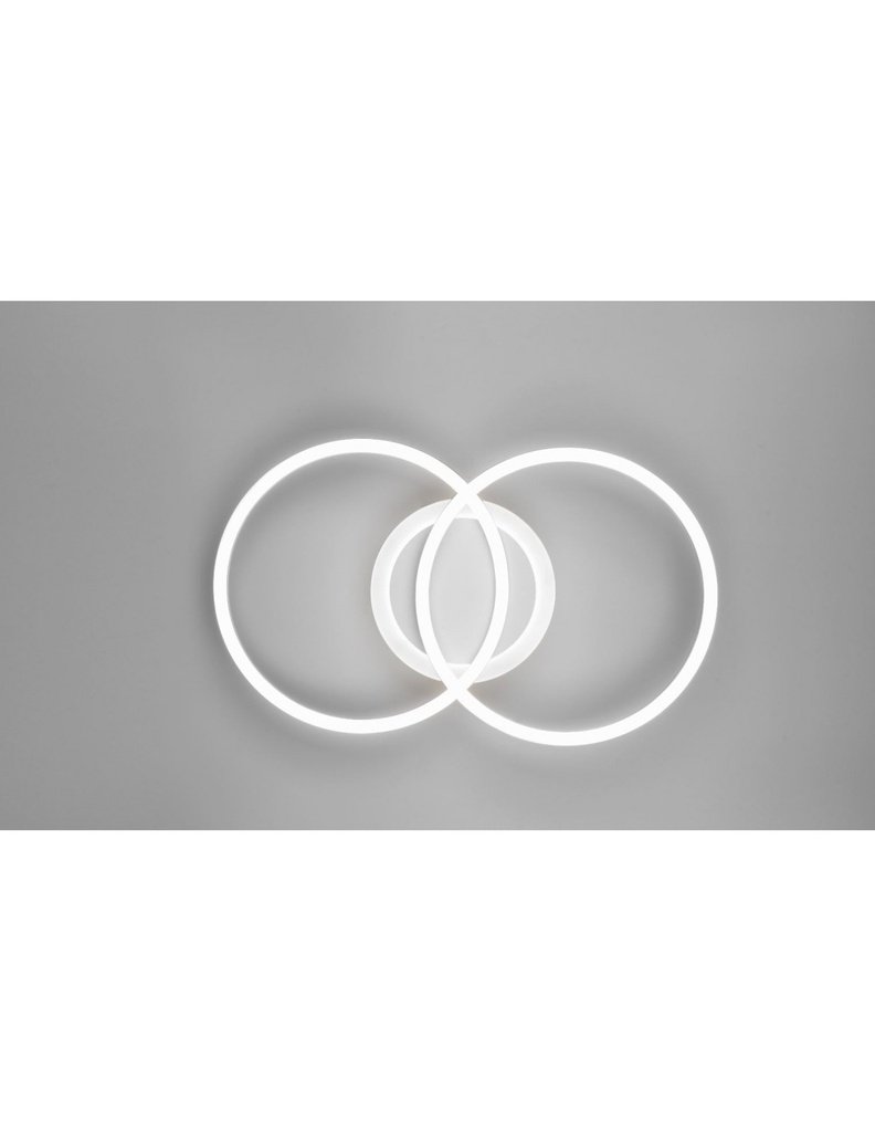 Plafoniera Soffitto 2 Cerchi Led 4000k Dimmer Venida Bianco Trio Lighting