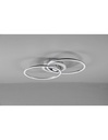 Plafoniera Soffitto Cerchi Cromo Led 4000k Dimmer Venida Trio Lighting