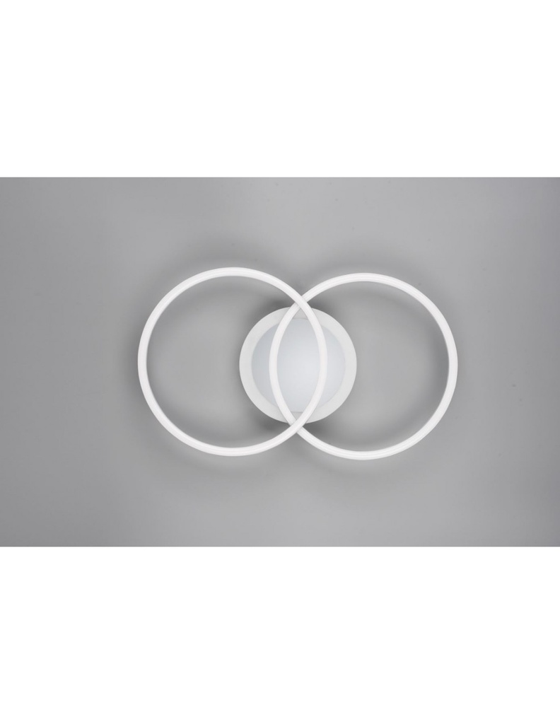 Plafoniera Soffitto Cerchi Cromo Led 4000k Dimmer Venida Trio Lighting