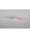 Plafoniera Soffitto Design Doppia Bacchetta Led 4000k Route Oro Rosa Trio Lighting
