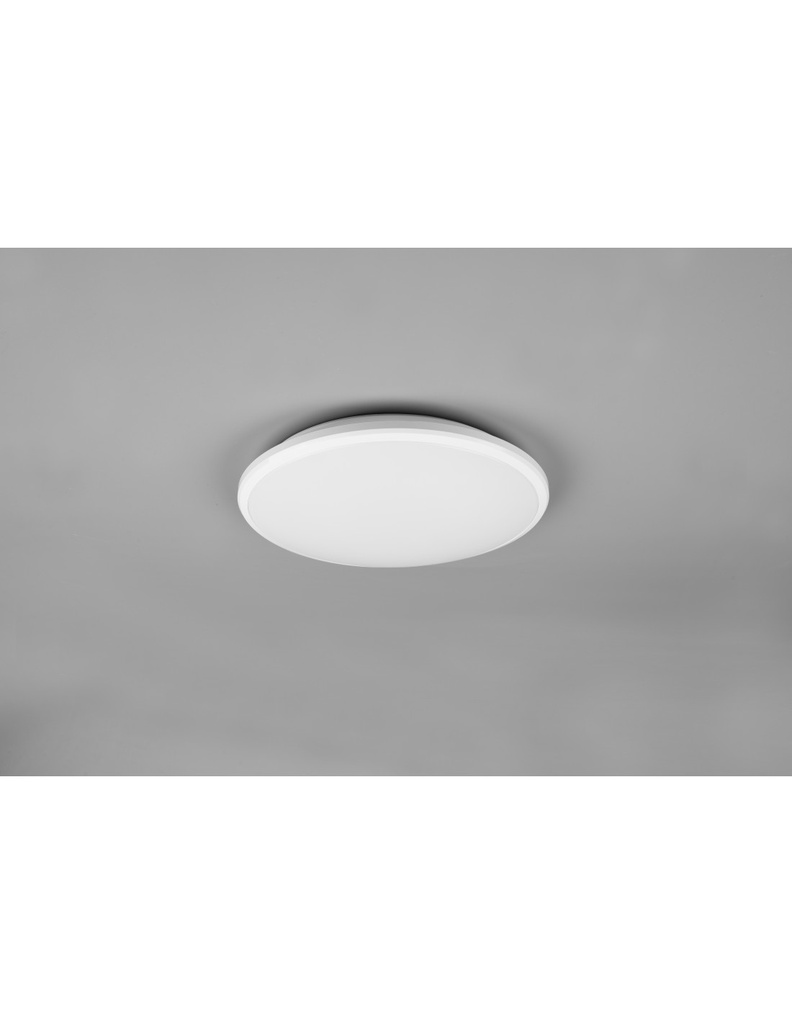 Plafoniera Soffitto Rotonda Moderna Led 4000k Dimmer Limbus Bianco Trio Lighting