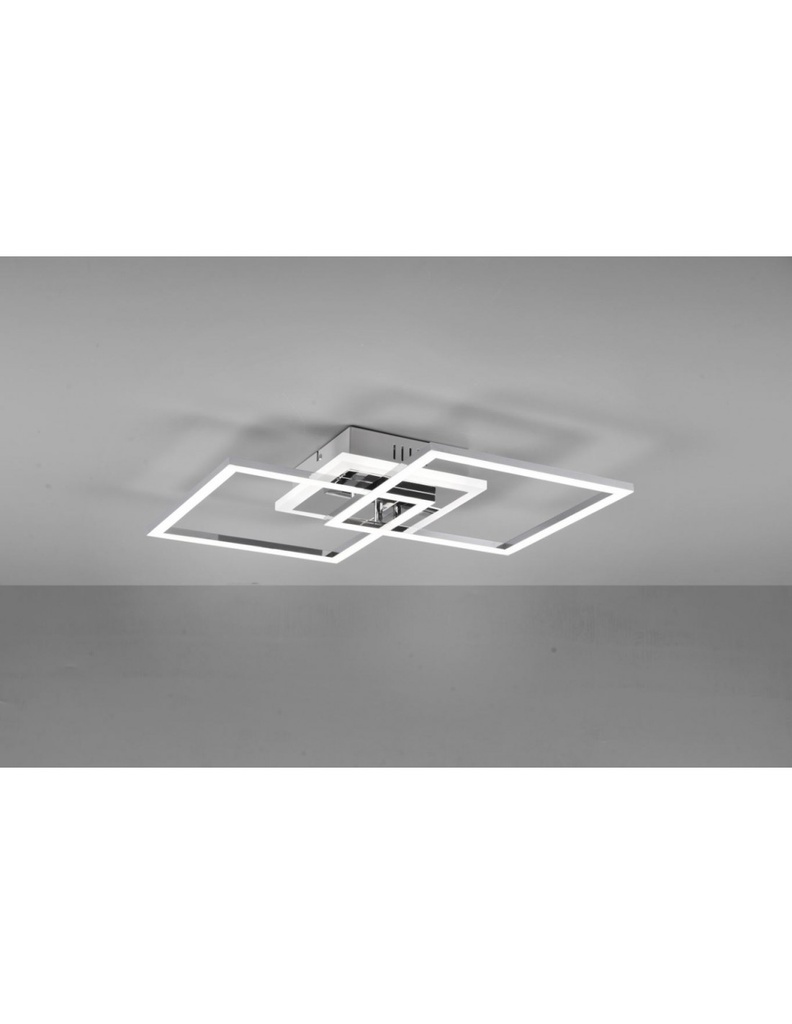 Plafoniera Venida Cromo Quadrati Led 25w 4000k Dimmer Trio Lighting