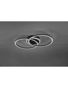Plafoniera Venida Doppio Cerchio Nero Led 25w Dimmerabile L50 cm Trio Lighting