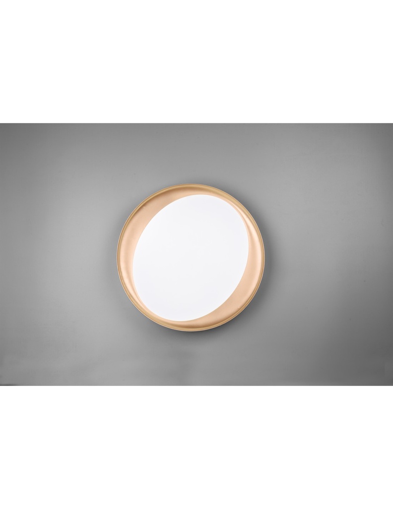 Plafoniera Zeta Led Dimmerabile Ø48 cm Nero E Oro Trio Lighting