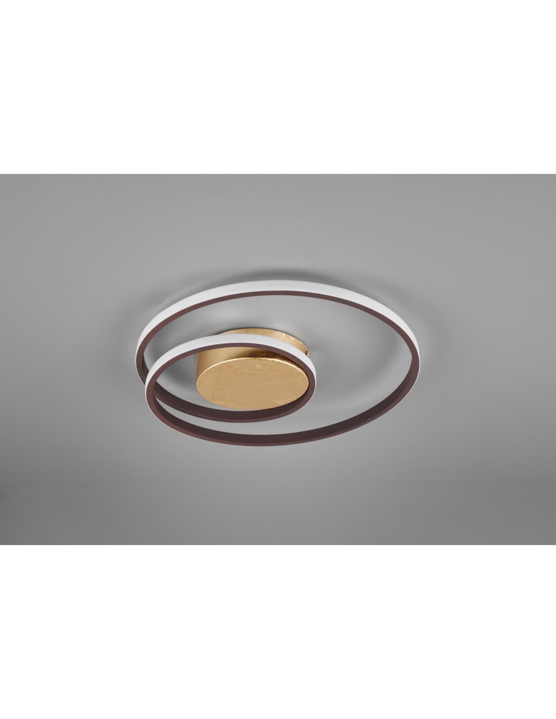 Plafoniera Zibal Arrugginito Spirale Led 22w Dimmerabile Ø39 cm Trio Lighting