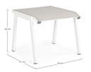 Poggiapiedi arredo giardino alluminio bianco Cruise cm 53 x 51 x 44