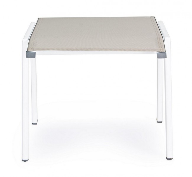 Poggiapiedi arredo giardino alluminio bianco Cruise cm 53 x 51 x 44