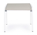 Poggiapiedi arredo giardino alluminio bianco Cruise cm 53 x 51 x 44