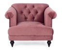 Poltrona Blossom classica effetto velluto rosa antico 97x82x78h cm