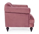 Poltrona Blossom classica effetto velluto rosa antico 97x82x78h cm