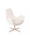 Poltrona Olga in similpelle e metallo bianco STS