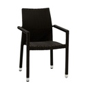 Poltrona Polyrattan noce da esterno impilabile