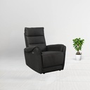 Poltrona Recliner Elettrico Effetto Nabuk Grigio  82 x 98 x 109 cm