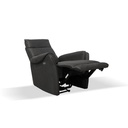 Poltrona Recliner Elettrico Effetto Nabuk Grigio  82 x 98 x 109 cm