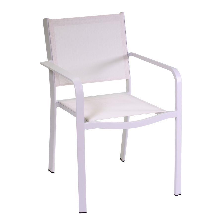Poltrona alluminio el paso bianco cm55x61 x h84,5