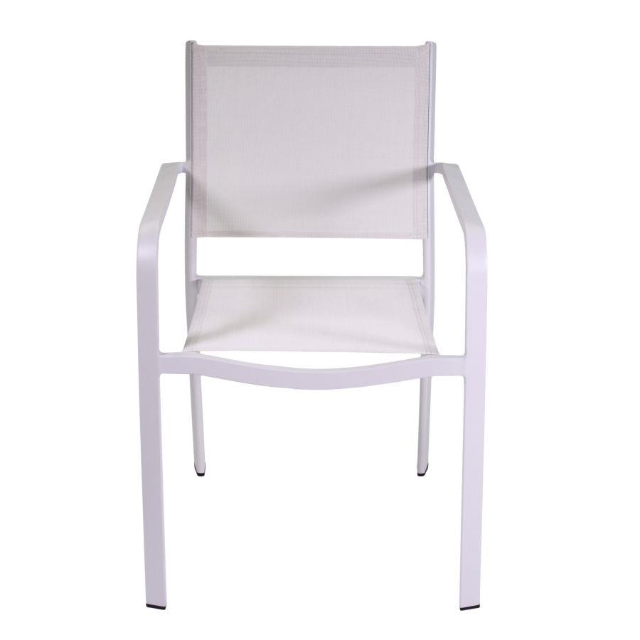 Poltrona alluminio el paso bianco cm55x61 x h84,5