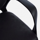 Poltrona da ufficio in tessuto Damon con schienale basso nero