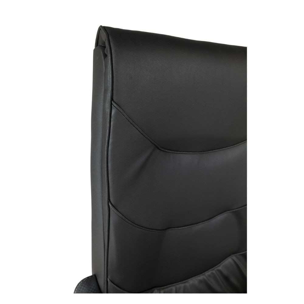 Poltrona direzionale ufficio Makam nera e base cromata