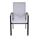 Poltrona in alluminio e textline Cleveland antracite