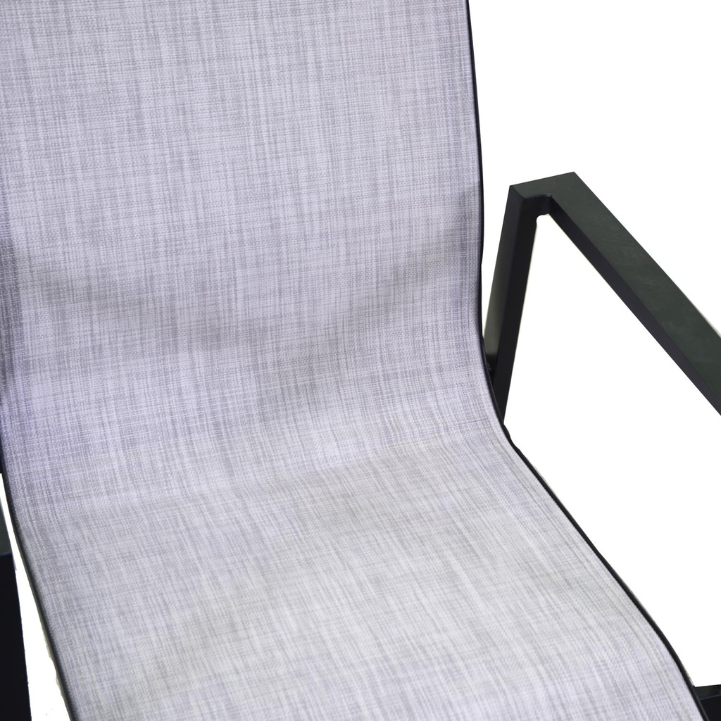 Poltrona in alluminio e textline Cleveland antracite