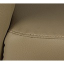 Poltrona in similpelle con pouf estraibile Tortora RITA 64,5x 59,5x h78 cm