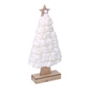 Albero legno tessuto led bianco cm15x5h33