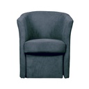 Poltrona in tessuto con pouf estraibile DJERBA Grigio Scuro 63,5x 62,5x h76 cm