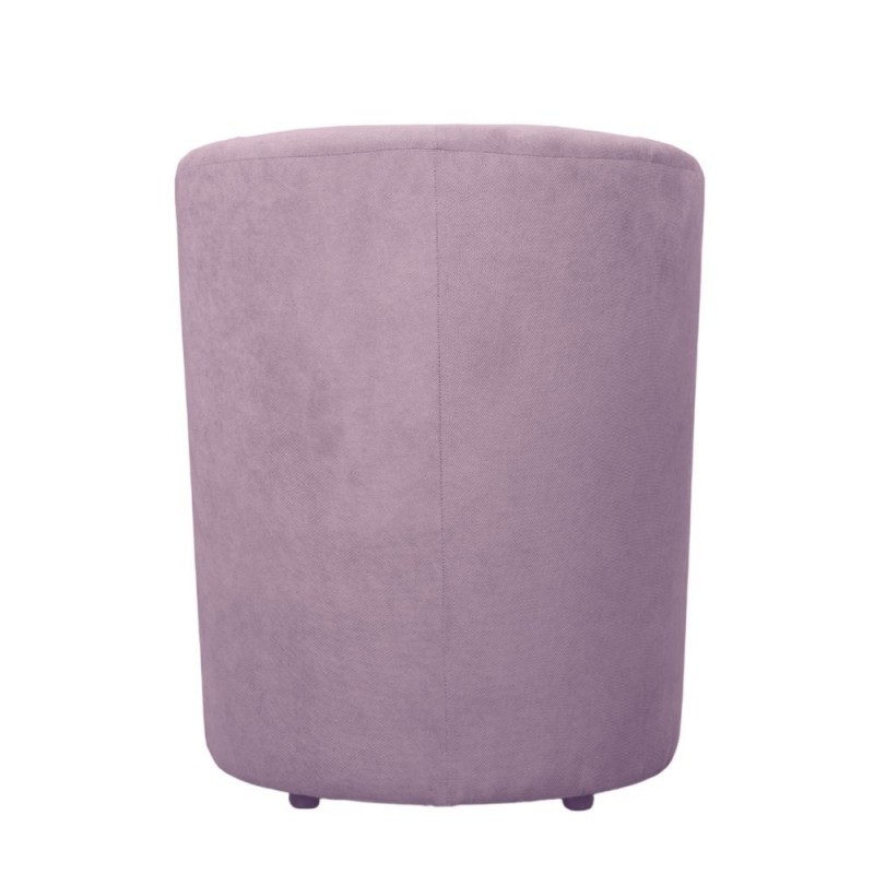 Poltrona in tessuto con pouf estraibile DJERBA Rosa Antico 63,5x 62,5x h76 cm