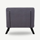 Poltrona letto pieghevole Sando in tessuto grigio  60 x78xh.78 cm