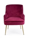 Poltrona moderna velluto bordeaux Clelia