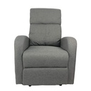 Poltrona relax manuale in tessuto grigio 77 x 93 x 106 H