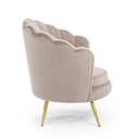 Poltrona retro in velluto grigio chiaro modello pavone