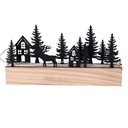 Albero metallo led nero cm20x4h11