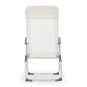 Poltrona sdraio da giardino in alluminio e tessuto Bianco CROSS 58x62,5x h110 cm